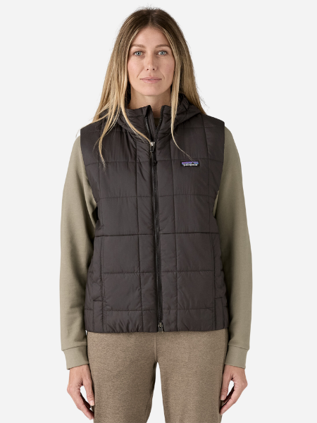 PATAGONIA WOMEN'S LIGHT GUST HOODED VEST- BLACK