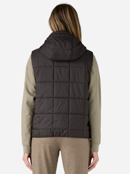 PATAGONIA WOMEN'S LIGHT GUST HOODED VEST- BLACK