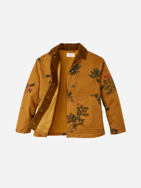 FILSON WOMEN'S CANVAS BARN COAT- BOTANICAL FLOWER