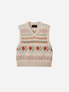 FILSON WOMEN'S 3GG FAIRISLE VEST -FLOWER JACQUARD