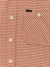 Filson's The Rangeland Flannel Shirt-Salmon/Oat Houndstooth