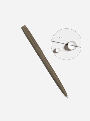 Rite In The Rain All-Weather Metal Clicker Pen-Dark Tan