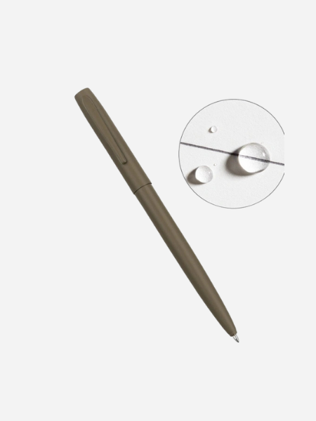 Rite In The Rain All-Weather Metal Clicker Pen-Dark Tan