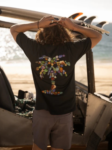 Roark Opal Palm Premium Tee- Black