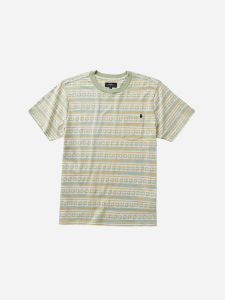 Roark Journey Jacquard Short Sleeve Crew Tee- Seafoam