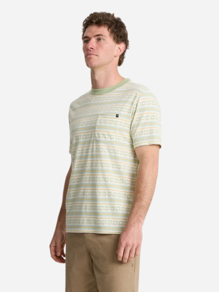 Roark Journey Jacquard Short Sleeve Crew Tee- Seafoam