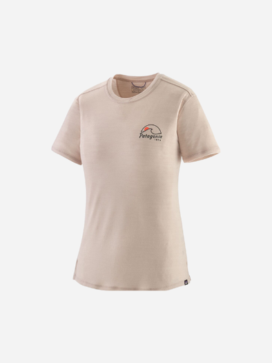 Patagonia Women's Cap Cool Merino Blend Graphic Shirt: 
Imagine Moon Shroom Taupe