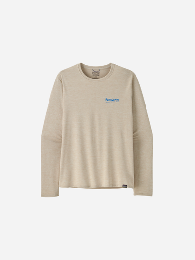 Patagonia Men's Long sleeve Cap Cool Daily Graphic Shirt: 
Water People Banner- Pumice X-Dye