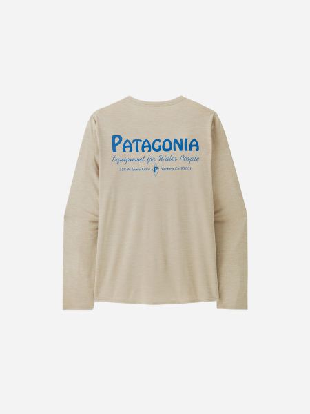 Patagonia Men's Long sleeve Cap Cool Daily Graphic Shirt: 
Water People Banner- Pumice X-Dye
