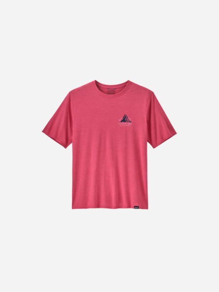 Patagonia Men's Capilene Cool Daily Graphic Shirt - Lands 
Chouinard Crest: Luminous Pink X-Dye 