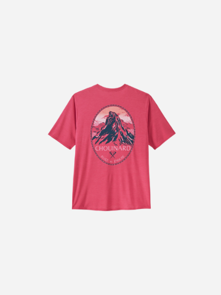 Patagonia Men's Capilene Cool Daily Graphic Shirt - Lands 
Chouinard Crest: Luminous Pink X-Dye 