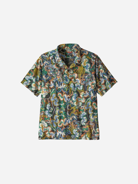 Patagonia Men's Tidal Threads Camp Shirt: Undersea: Ink Black