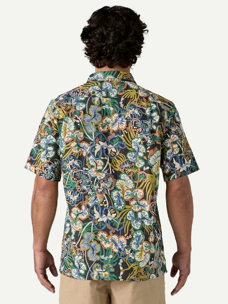 Patagonia Men's Tidal Threads Camp Shirt: Undersea: Ink Black