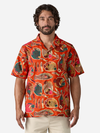 Patagonia Men's Tidal Threads Camp Shirt: Wrasse Pollinator Orange