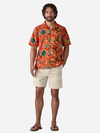 Patagonia Men's Tidal Threads Camp Shirt: Wrasse Pollinator Orange