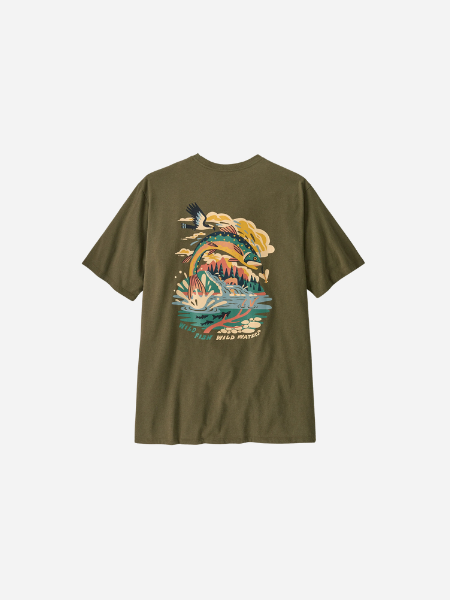 Patagonia Men's Take A Stand Responsibili-Tee: Pine Stream:Tent Green