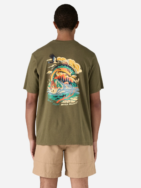 Patagonia Men's Take A Stand Responsibili-Tee: Pine Stream:Tent Green