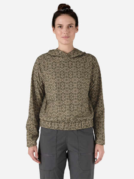 Patagonia Women's Swift Drift Sun Hoody: Marmot Field- Seabird Grey