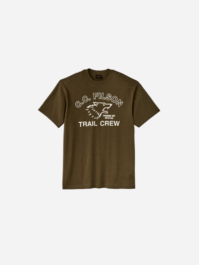 Short Sleeve Frontier Graphic T-Shirt: Military Olive/Trail