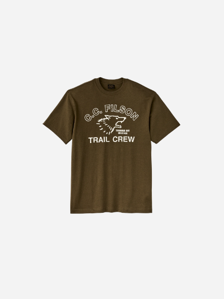 Short Sleeve Frontier Graphic T-Shirt: Military Olive/Trail