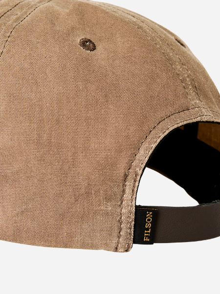Filson Low-Profile Embroidery Oil Tin Logger Cap: Pecan/Boat