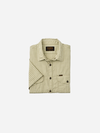Filson's Washed Short Sleeve Feather Cloth Shirt: Green/Ivory Ginham