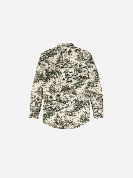 Filson X Housefly Washed Feather Cloth Shirt: Khaki/ åScenic