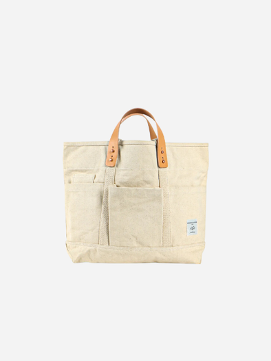 Immodest Cotton Construction Tote: Natural