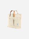 Immodest Cotton Construction Tote: Natural