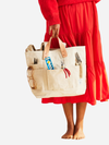 Immodest Cotton Construction Tote: Natural