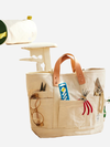 Immodest Cotton Construction Tote: Natural