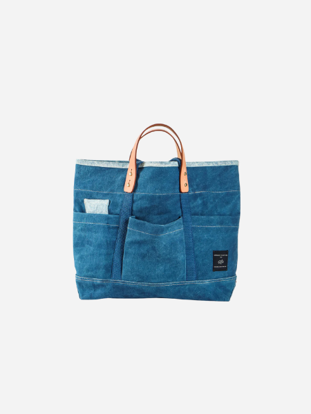 Immodest Cotton Construction Tote: Denim Sandwich