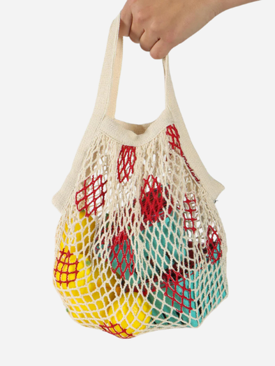 Immodest Cotton Tiny Net Bag: Red Dot