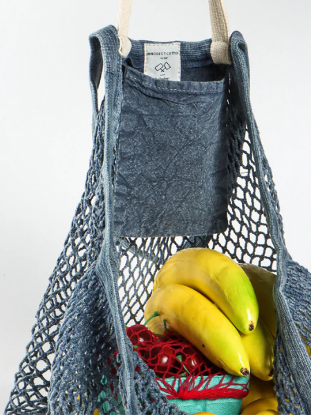 Immodest Cotton Large Net Bag: 
Acid Wash
