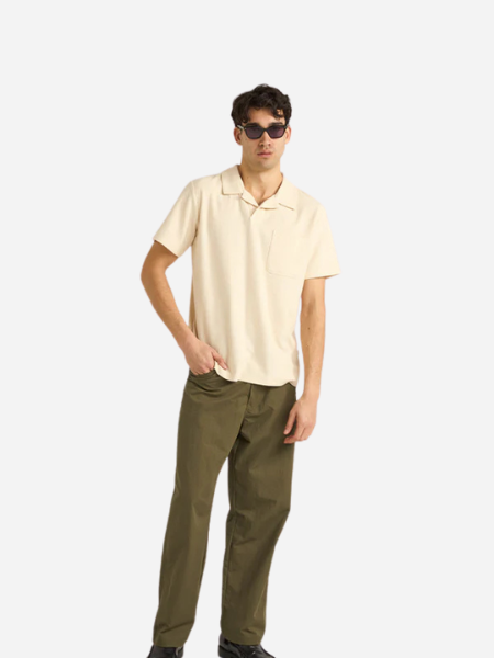 Rhythm Men's Vintage Terry Polo: Natural