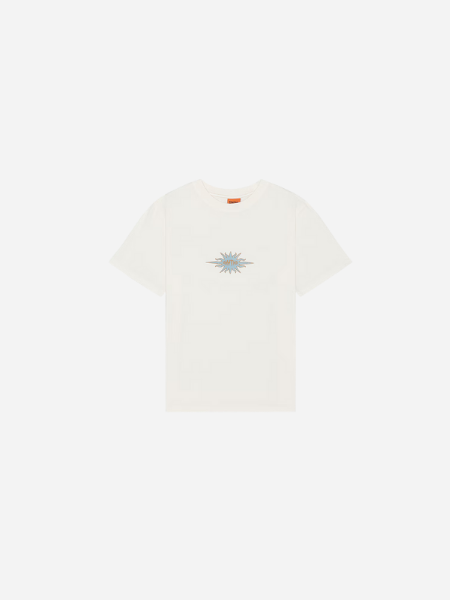 Rhythm Flame Printed Vintage Short Sleeve T-shirt: White