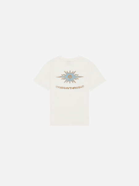 Rhythm Flame Printed Vintage Short Sleeve T-shirt: White