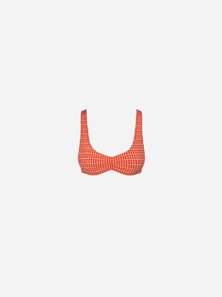 Rhythm Women's Lola Check Slide Tri Top: Red