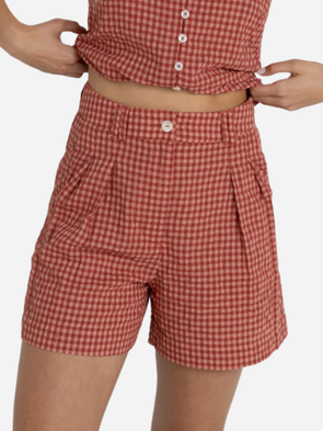 Rhythm Women's Lola Check Short: Red