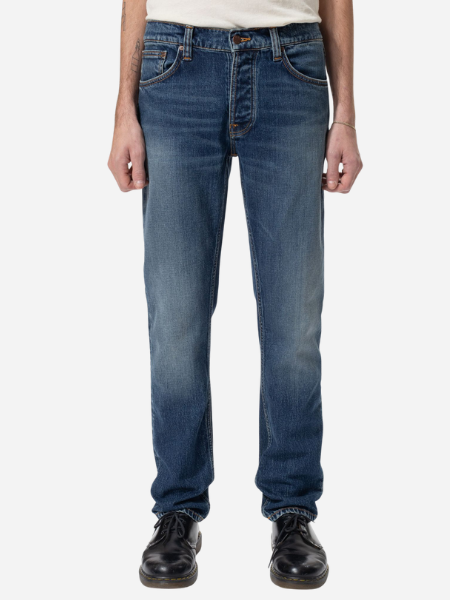 Nudie Jeans Solid Ollie Jeans: Wild Blue