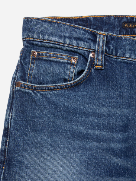 Nudie Jeans Solid Ollie Jeans: Wild Blue