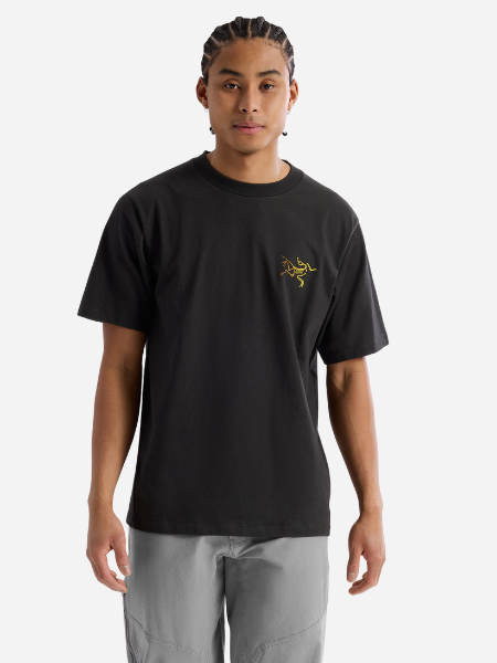 Arc'teryx Men's Kragg Cotton Logo Shortsleeve 24k- Black