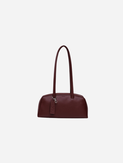 BAGGU Recycled Leather Bowler Bag: Mahogany