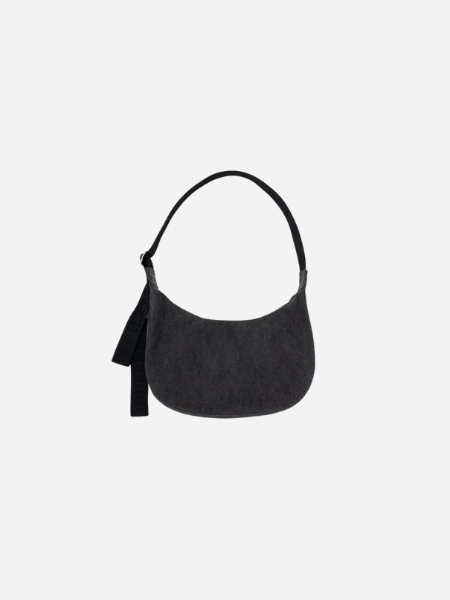 BAGGU Medium Denim Crescent Bag