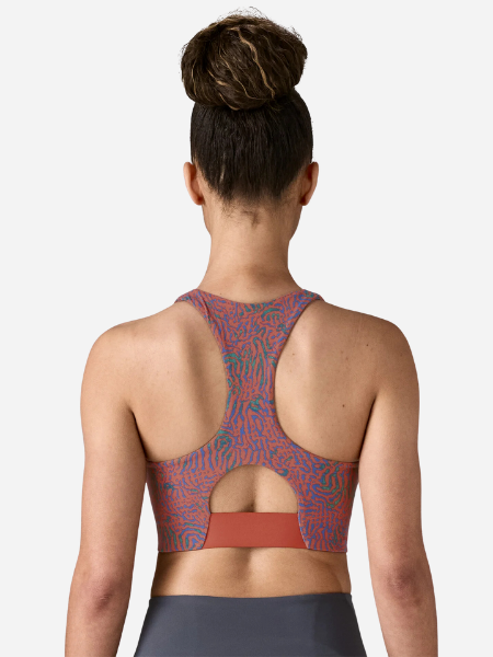 Patagonia Women's Maipo Mid-Impact Bra: Sea Run: Potters Red