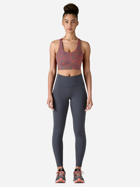 Patagonia Women's Maipo Mid-Impact Bra: Sea Run: Potters Red