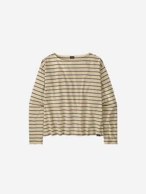 Patagonia Women's Long Sleeve Mariner Top: Boat Stripe: Sunken Blue