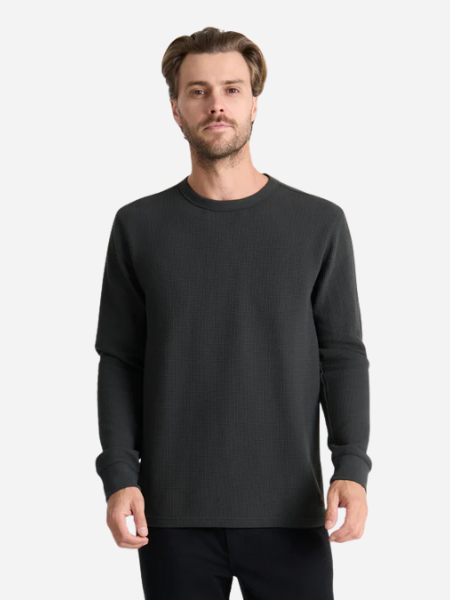 Roark Men's Well Worn Thermal Long Sleeve Tee: Onyx