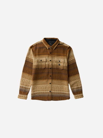 Roark Men's Nordsman Jacquard Long Sleeve Flannel: Otter