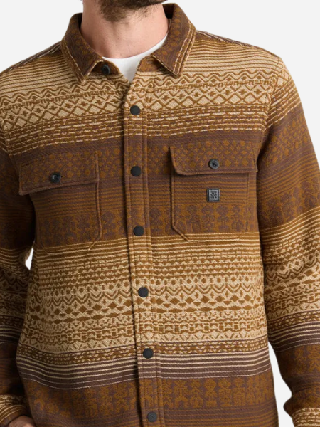 Roark Men's Nordsman Jacquard Long Sleeve Flannel: Otter